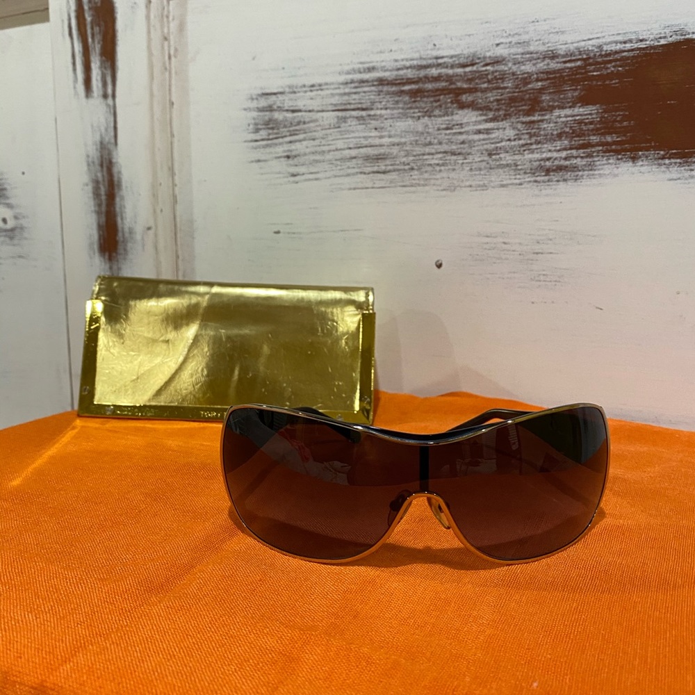 Tory Burch Sunglasses Gold Navy